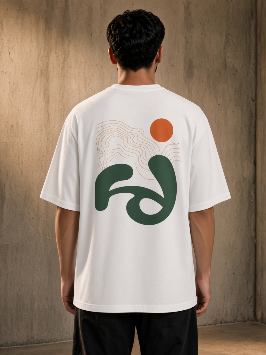 Parrely Coast Tee on model in White